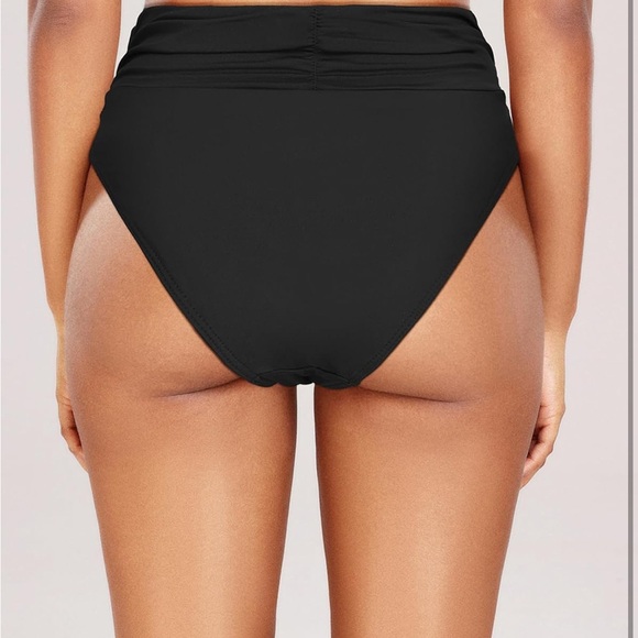 Holipick Women High Waisted Bikini Bottoms Tummy Control Swimsuit M - Picture 5 of 6